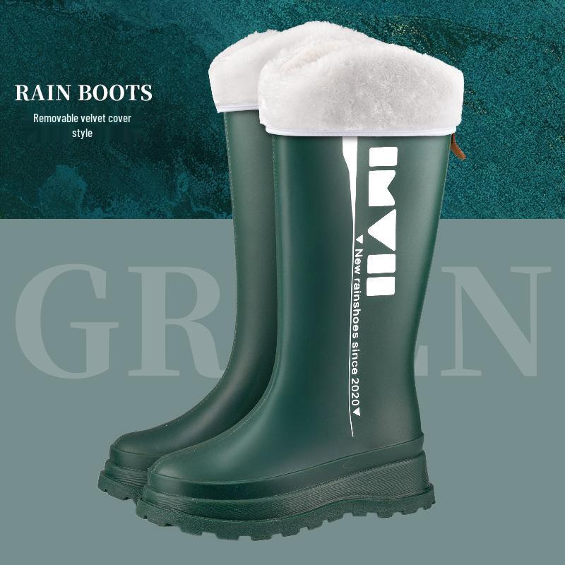 Damen Hohe Rutschfeste Gummistiefel - Wasserdichte Gummischuhe für Alle Jahreszeiten
