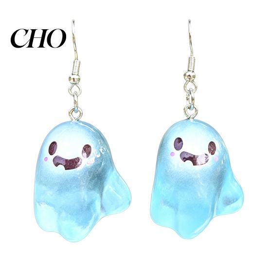Eye-catching Earrings Ghost Glow-in-the-Dark Pendant for Women Decor, Fun Unique Lightweight Jewelry Cute Earrings, Necklace Halloween Cartoon