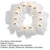 Halloween Lit Ghosts Wreath LED Light-Up White Ghost Garland,Spooky Deco 15.75in