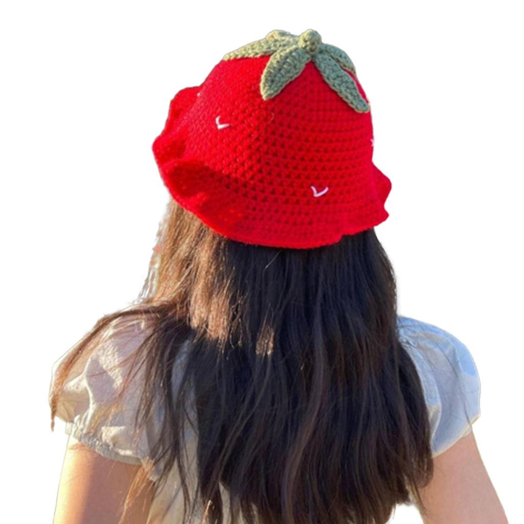 Crochet Pumpkin Bucket Hat Bucket Hat Crochet Pumpkin Fisherman Hat for Adult Teens Skin-Friendly Floppy Hat