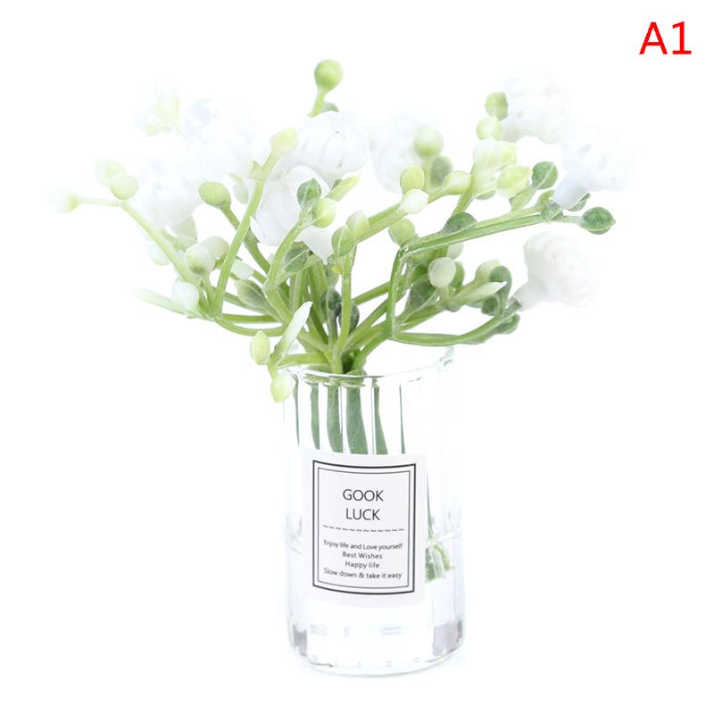 1:12 миниатюрных ваз для кукольного домика с цветами жасмина — фото 5