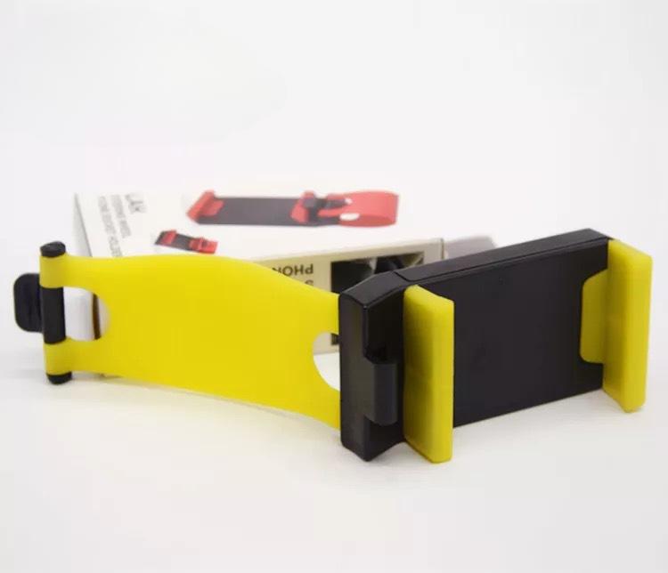 

Универсальный держатель для телефона в автомобиль, пластиковое крепление на руль, подставка-держатель для мобильного телефона, крепление-клипса для велосипеда, прочный и простой в использовании жёлтый