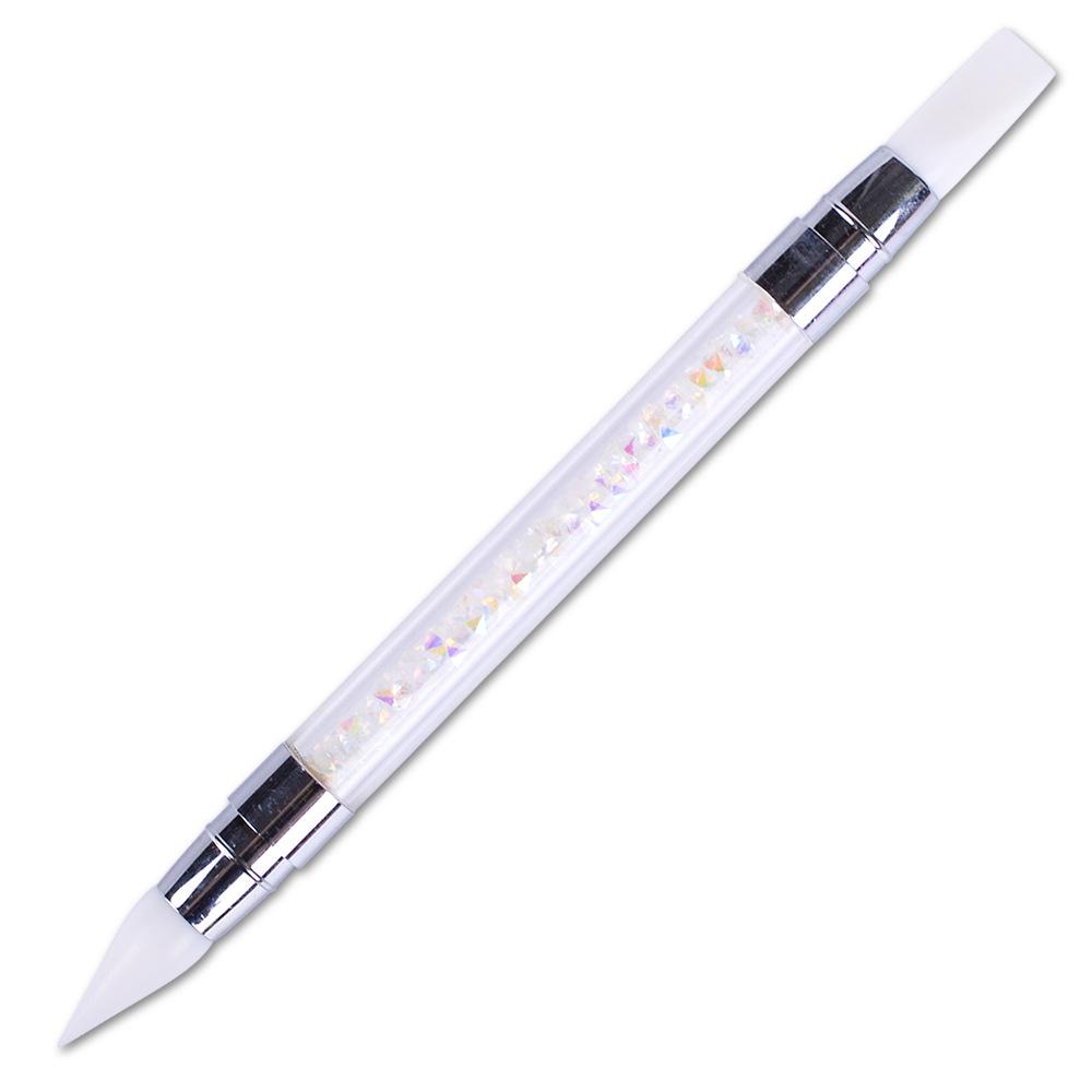 1PC Nail Art Silicone Pen Double Oblique Mouth Conical Pointed Double Head Nail Pattern DIY Nail Art Tool