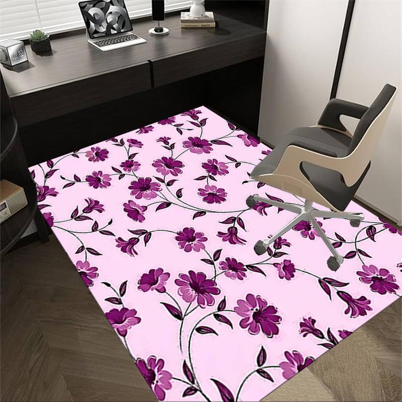 1PC Floral Pattern Non-Slip Floor carpet, suitable for Office, bedroomand playrooms. It can also be used as a sofa footrest cover-T79