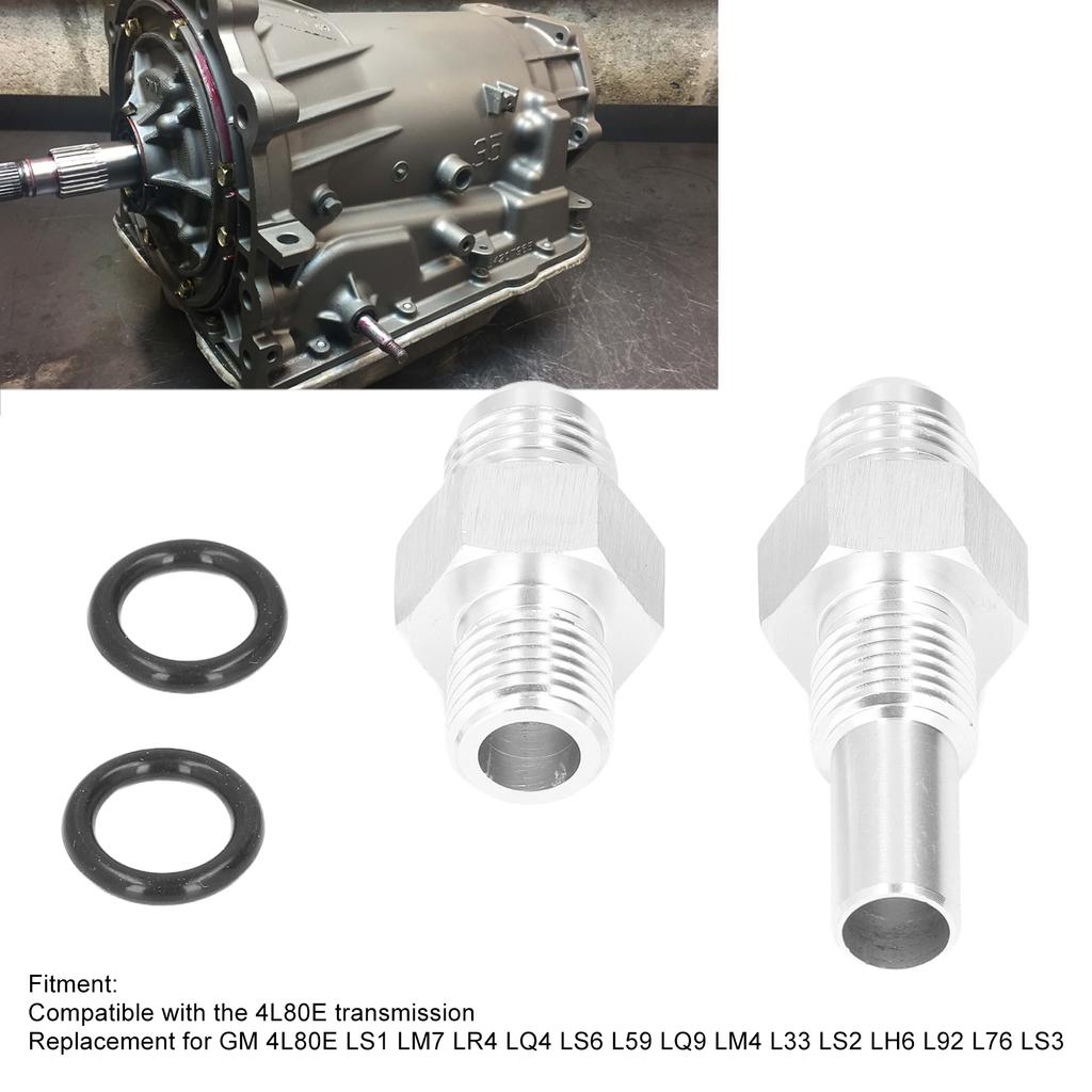 Transmission Cooler Adapter Fittings Front Rear Port ‑6AN Flare 6AN 551124 for GM 4L80E LS1 LM7 LR4 LQ4 LS6 L59 LQ9
