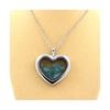 Stones and Minerals. Raw Paraiba Apatite Necklace. Heart Model.