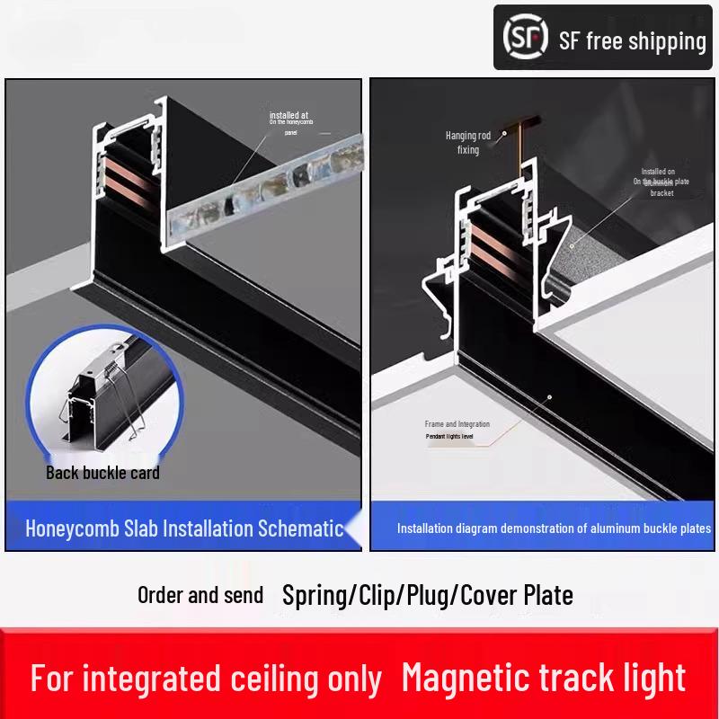 Magnetic Honeycomb Track Light for Kitchen & Living Room Ceilings