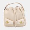 [Pre-Owned] Hug Metal Buckle Leather Bucket Handbag - Very Good #7D3I86