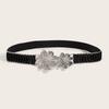 Waist Metallic Ladies Belt With Snap Button Closure For Dresses And Wear Casual