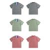 Wassup Trendy Japanese Style Color-Block Striped Short-Sleeve T-Shirt for Men, Summer Loose Fit Versatile Trendy Tee Men's Half-Sleeve Top