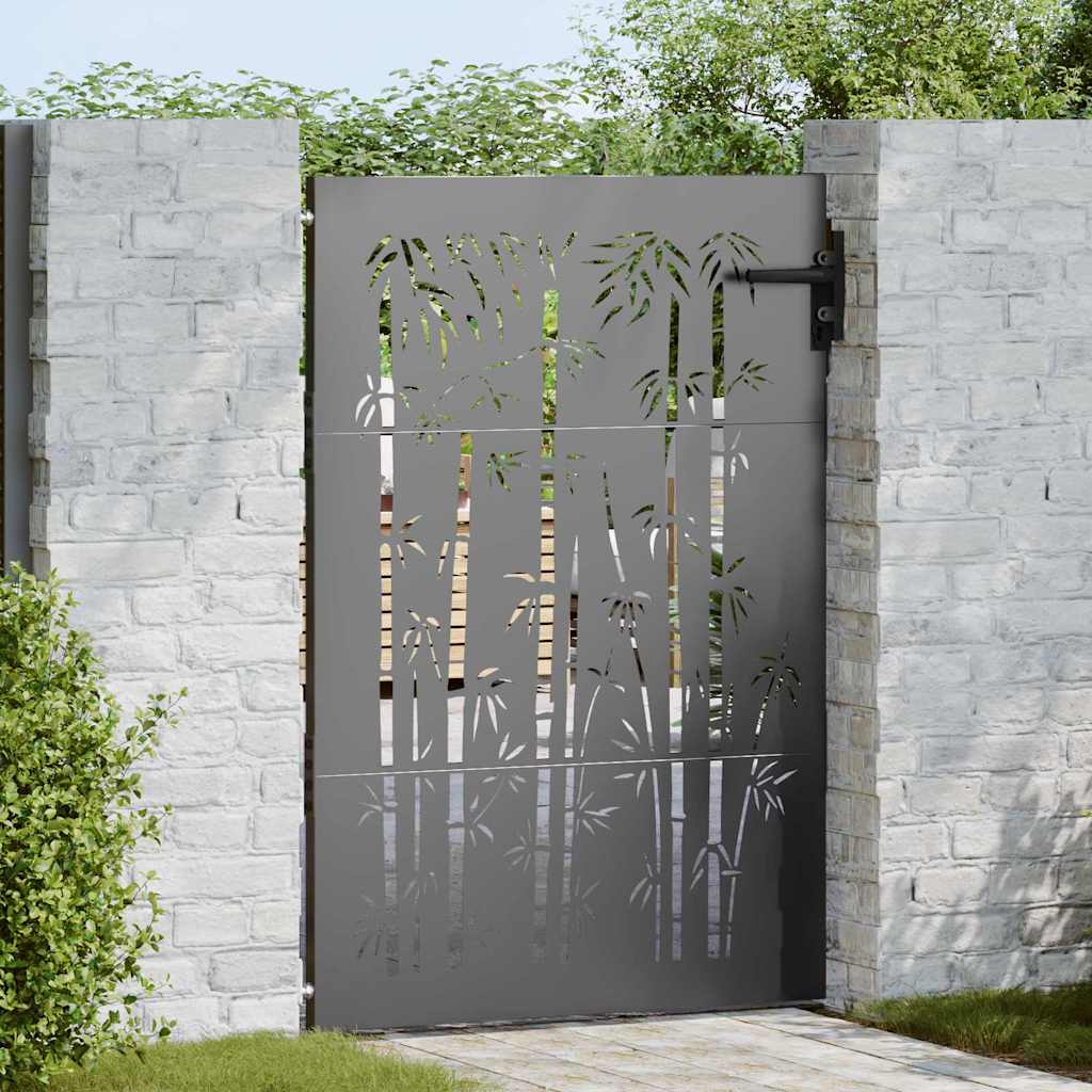 Garden Gate Black 85 X 125 Cm Powder Coated Steel