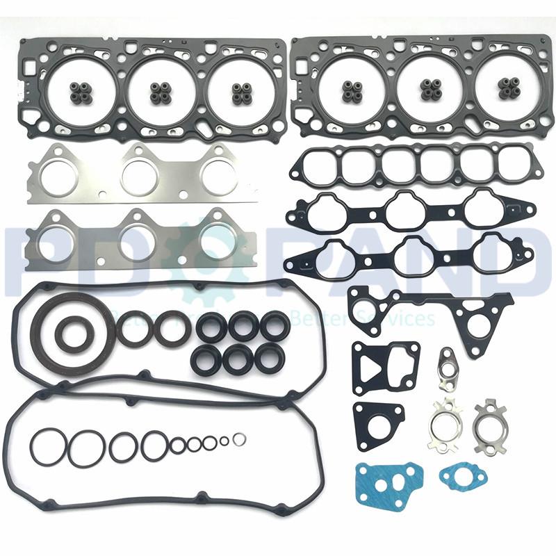 Juego de Juntas para Reconstrucción y Revisión del Motor 6G72 V43 MD973444 Para Mitsubishi SHOGUN II/MONTERO Sport K96W 3.0 V6 SOHC 24V 2972cc