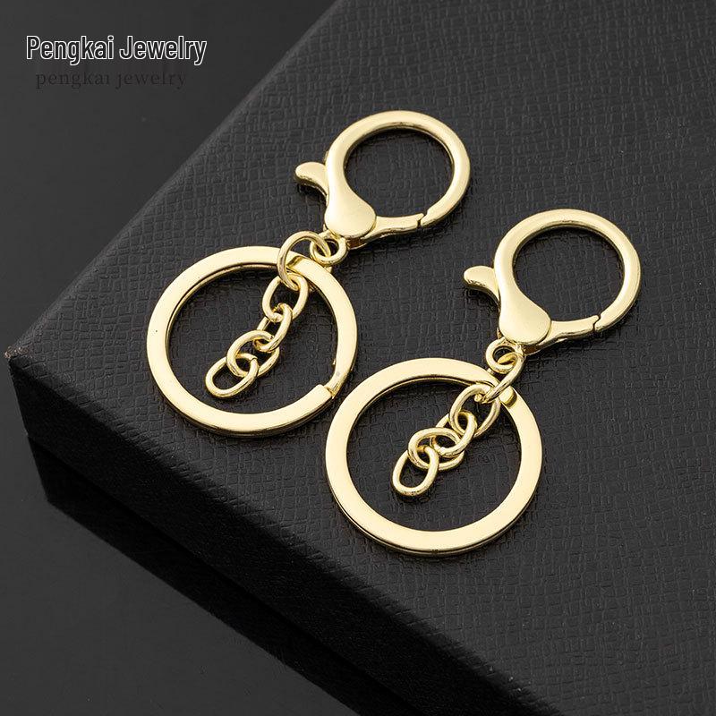 

Three-Piece Metal Lobster Clasp Keychain Set - Color Retention Jewelry Accessories