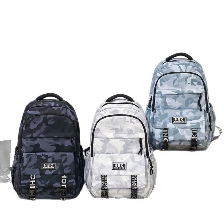 Schoolbag Graffiti Camouflage Fashion Trend Large Capacity Casual High Value Junior High School Student School Bag Backpack