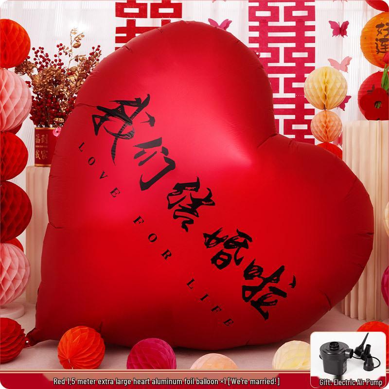 Love Heart Balloons Wedding Decoration Set for Engagement, New Home, Living Room, or Wedding Photos