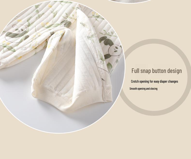 Baby Spring Cotton Jumpsuit: Class A Pure Cotton Warm Boneless Romper