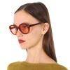 Tom Ford Lily Photochromatic Pink Oval Ladies Sunglasses Ft1009 53y 55