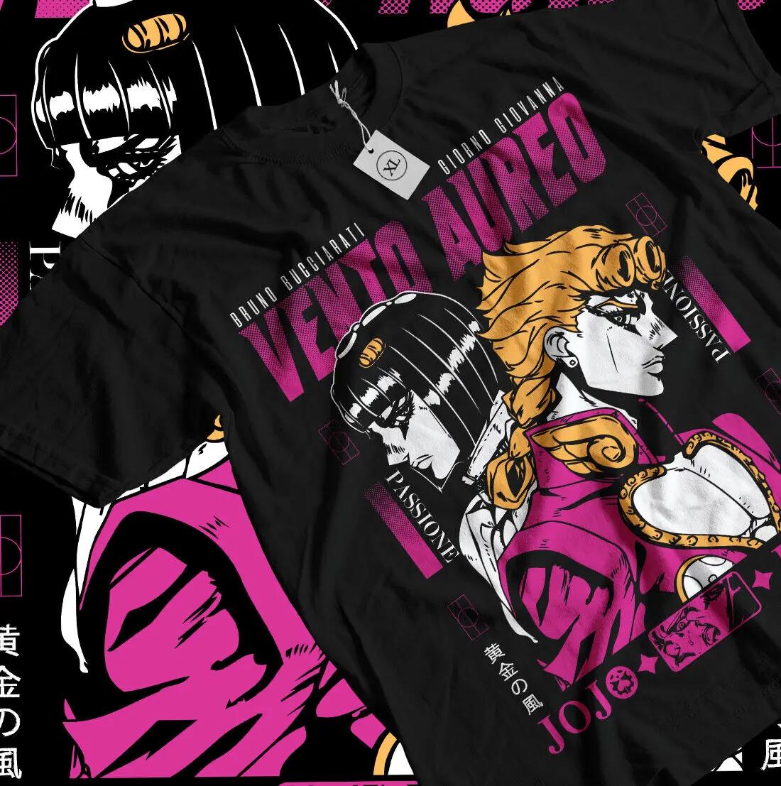 

Vento Aureo T-shirt JoJo s Bizarre Adventure Josuke Cute Anime Vintage Clothes Women T Shirt Tops Harajuku Fashion Y2K Top Cozy S