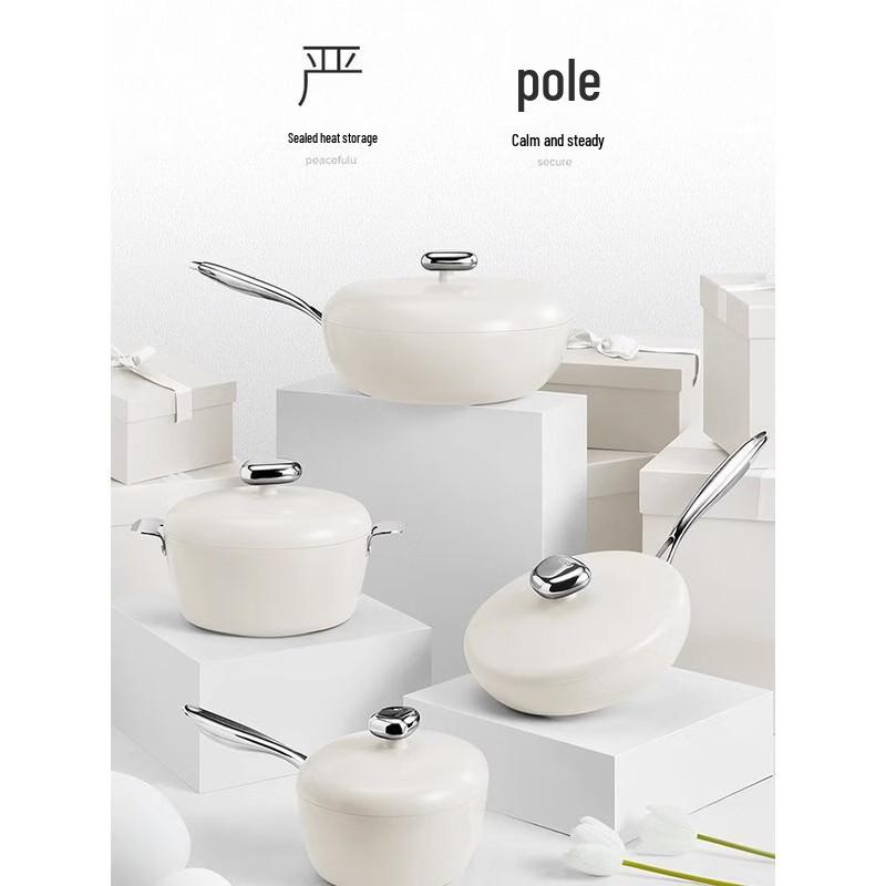Velosan White 4-Piece Non-stick Cookware Set
