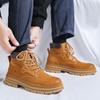 Brown casual men's boots Trendy and versatile design styles Outdoor leisure party  office motorcycle adult Hot selling shoes