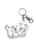 THREE TO EIGHTY POPPI KEYRING WHITE