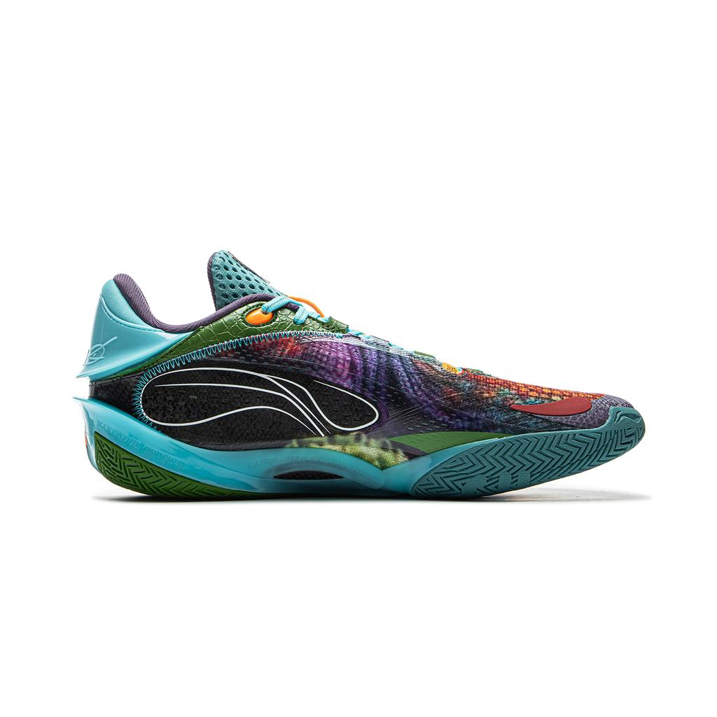 Nové basketbalové boty LiNing Wade 808 5 ULTRA s odpružením, protiskluzové, nízké, pánské, modré, zelené, fialové ABAV015-5