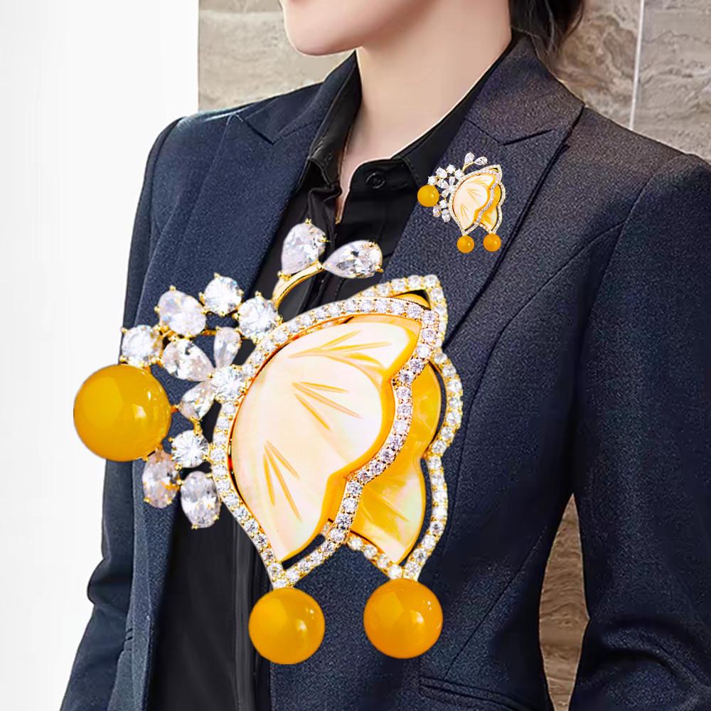 

Брошь-бабочка из циркона в китайском стиле - Элегантный универсальный модный аксессуар для женщин