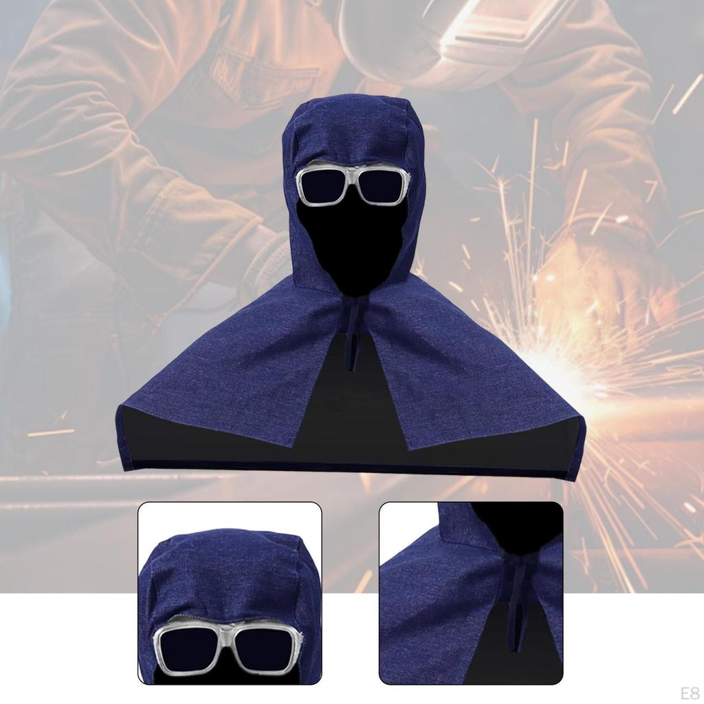 Dustproof Headgear Windproof Welder Cap Reusable Splicing Equipment Denim Wearable Full