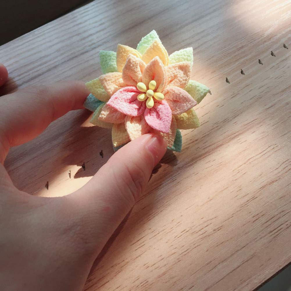 misaki Tsumami Zaiku Material Chirimen Gradient Colorful Hair 500 Pieces x Kit, Fabric, Pre-Cut, Colors, Rainbow, Ornaments, DIY, Crafts, (2cm 2cm)