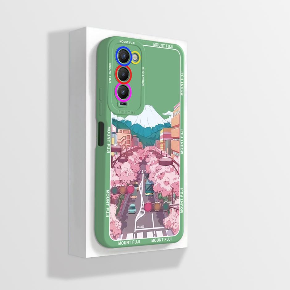For Tecno Camon 18 18P Case CH6 CH7 Soft Silicone Phone Cover for Camon 18 Camon18 P Camon18P Cases Straight Edge Bumper Fundas