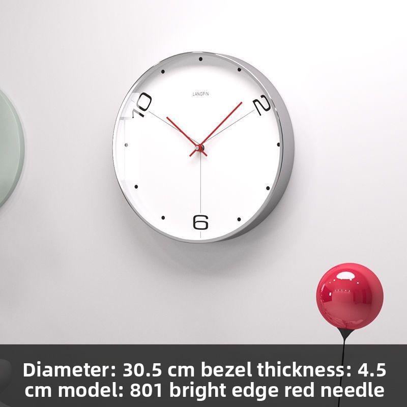 

Modern Nordic Wall Clock Metal Silent Living Room Wall Watch Bedroom Simple Clock Creative Entrance Hall Decorative Ornaments