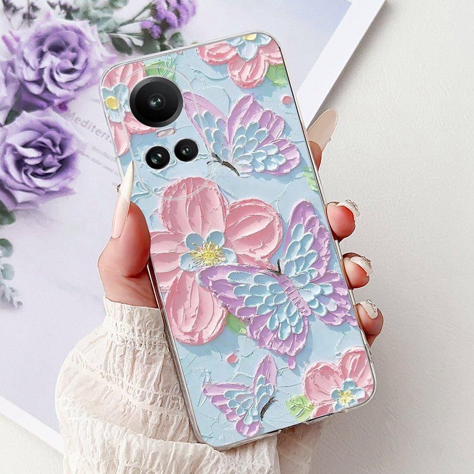 For OPPO Reno10 5G Case CPH2531 Luxury Cat Cartoon Cover Clear Silicone Soft TPU Phone Case For OPPO Reno 10 Reno10 Back Covers
