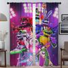 Five Nights At Freddy's Tulle for Bedroom Modern Living Room Curtains 2 Pieces Window Curtain Shades Halloween Decoration Camera