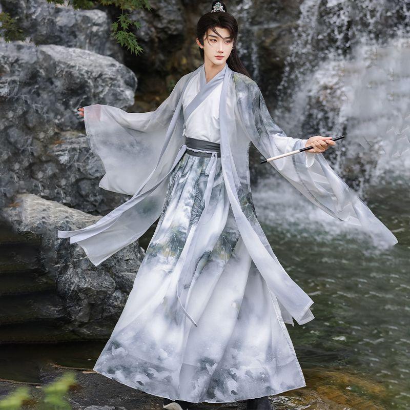 Hanfu Alltagsanzüge im Stil der chinesischen Song-Dynastie für Männer und Frauen