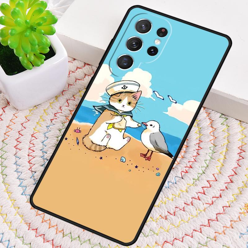 Cute Cat Phone Case for Samsung Galaxy note 10 pro S26 Ultra S23 S24 FE S25 S21 S22 PLUS shockproof Cove