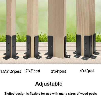Strong Adjustable Fence Post Brackets Secure Mounting & Long Service Durability Simple Installation for Wooden Railings