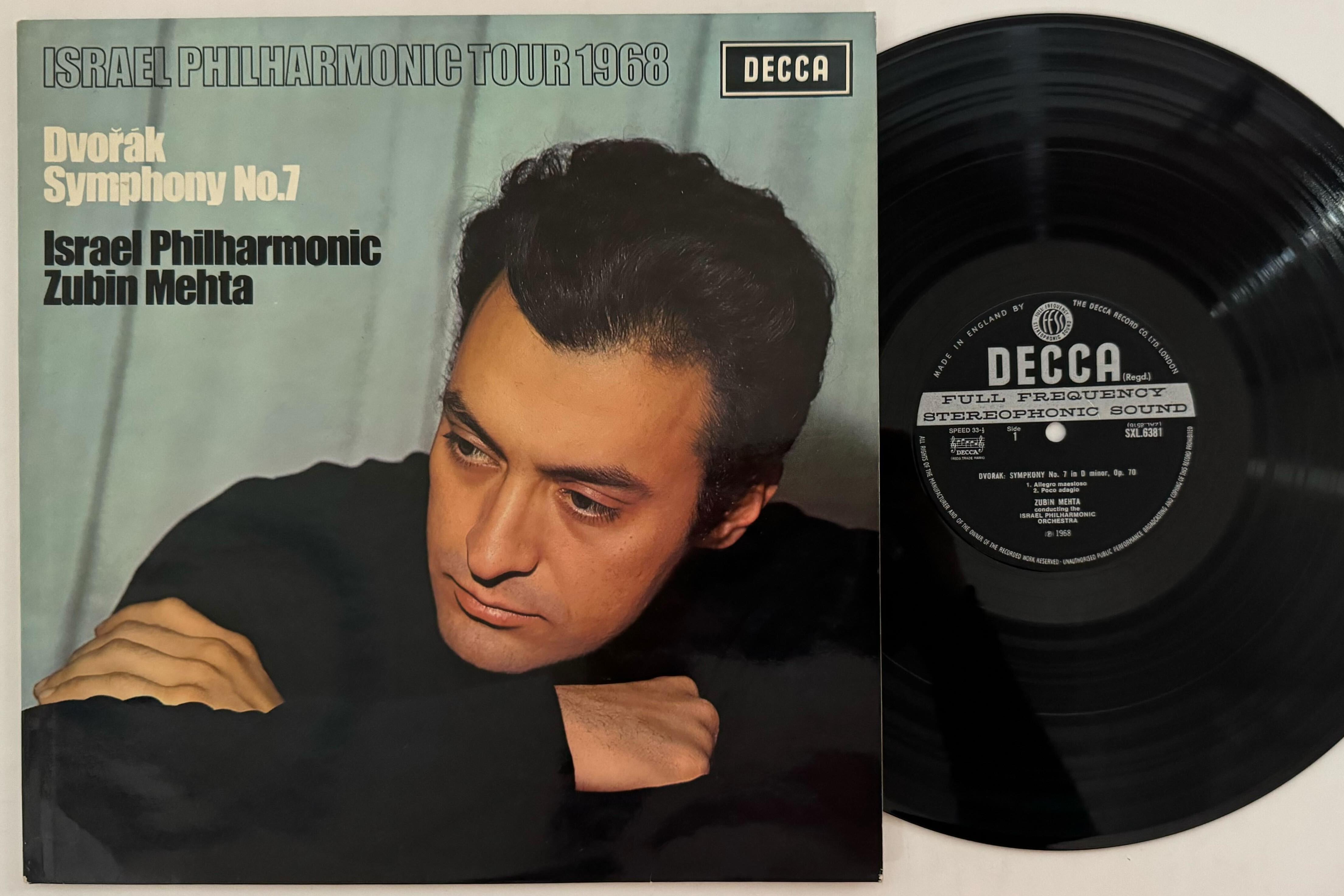 

LP Record ZUBIN MEHTA ISRAEL PHILHARMONIC OR Dvorak Symphony No7 In D Minor Op7 SXL6381 DECCA 1969 UK Classical Used