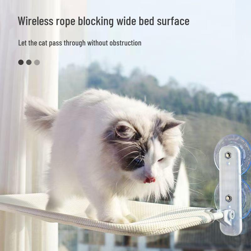 Foldable Cat Hammock with Suction Cups – Detachable, Washable, All-Season Sunbathing Bed for Windows