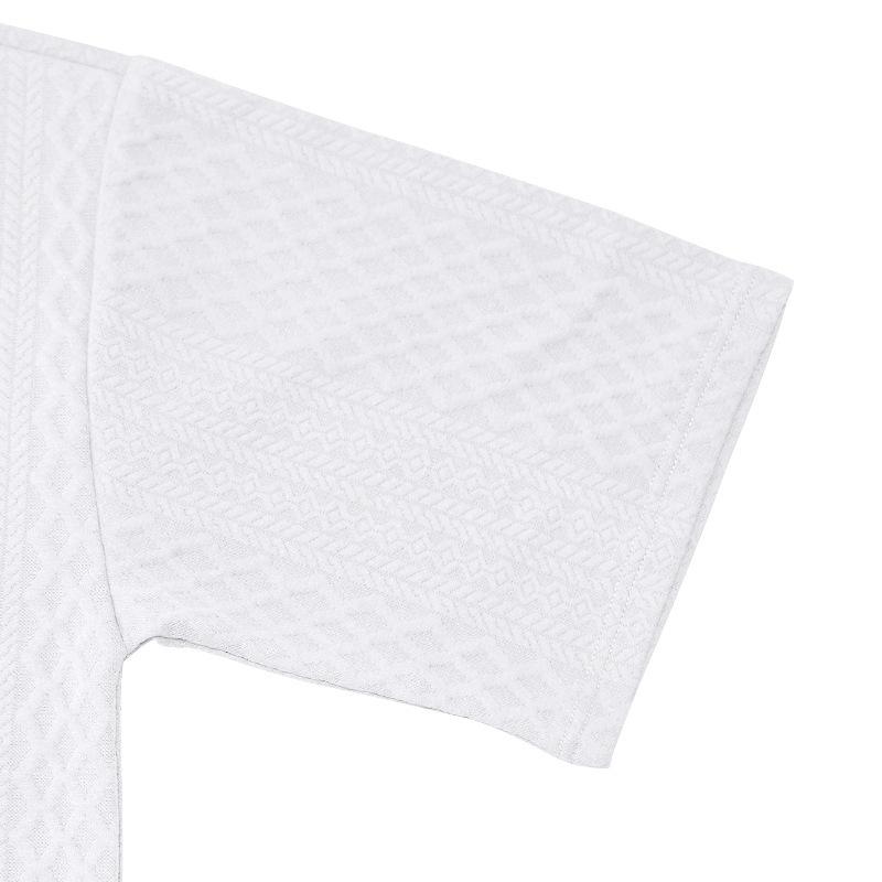 Men's Casual Trousers with Lapel Collar Heavyweight Jacquard Knit Top Plus Size Suit