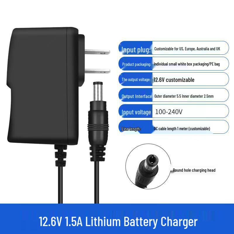 4.2V/8.4V/12.6V/16.8V 1A Lithium Battery Charger for 18650 Polymer Batteries