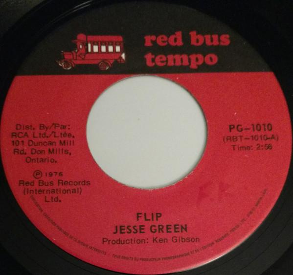 

7inch Record JESSE GREEN - Flip PG1010 Red Bus Tempo 1976 Canada Soul/Funk Used