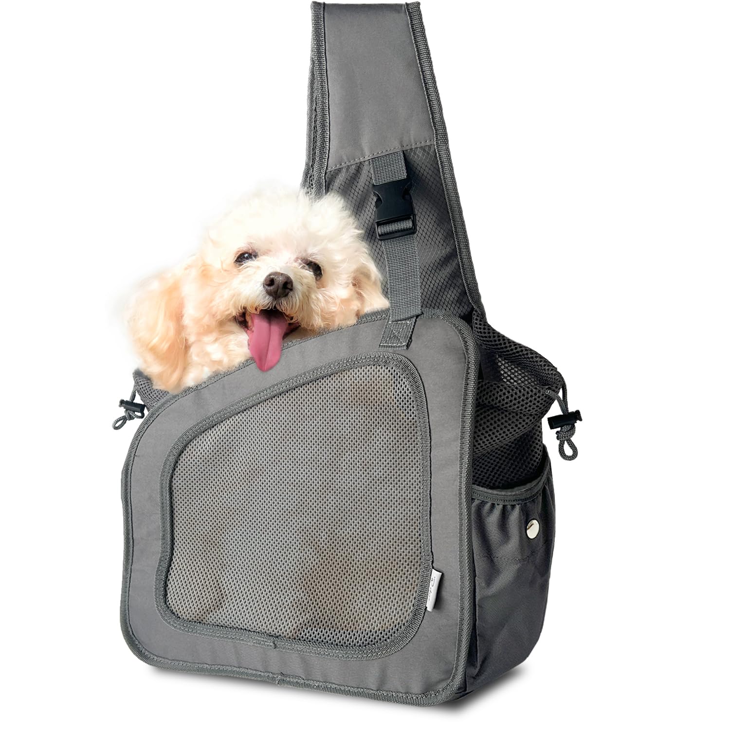 

Слинг-переноска для маленьких собак и кошек Легкий и с матовым рипстоп-дизайном для прогулок Средний горошек. (Менее 5 кг), Компактный, Карманный,