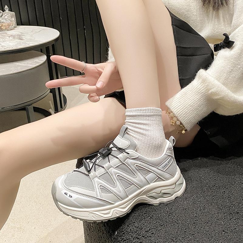 

Thick-soled breathable dad shoes women s new retro versatile non-slip and wear-resistant hiking and mountaineering casual sports shoes 40