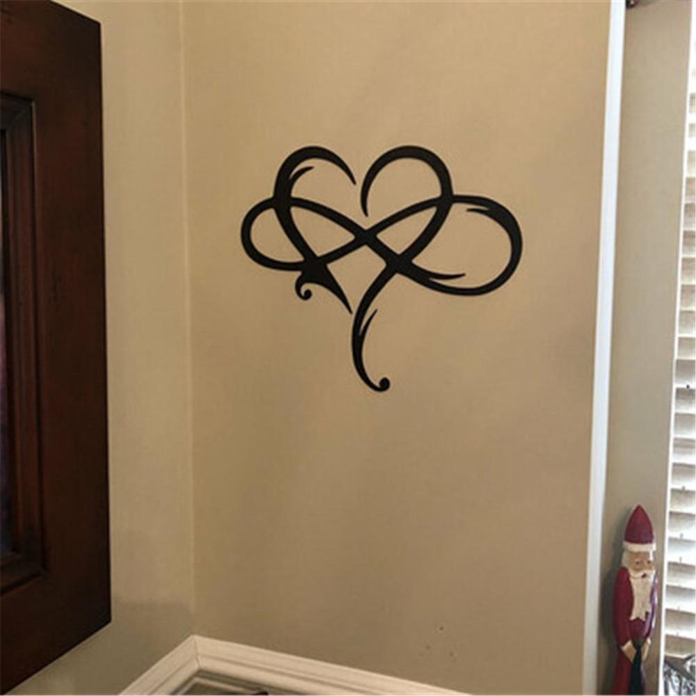 Black Iron Heart Wall Decor Metal Infinity Heart Decor Perfect Heart Wall Art  Modern Home