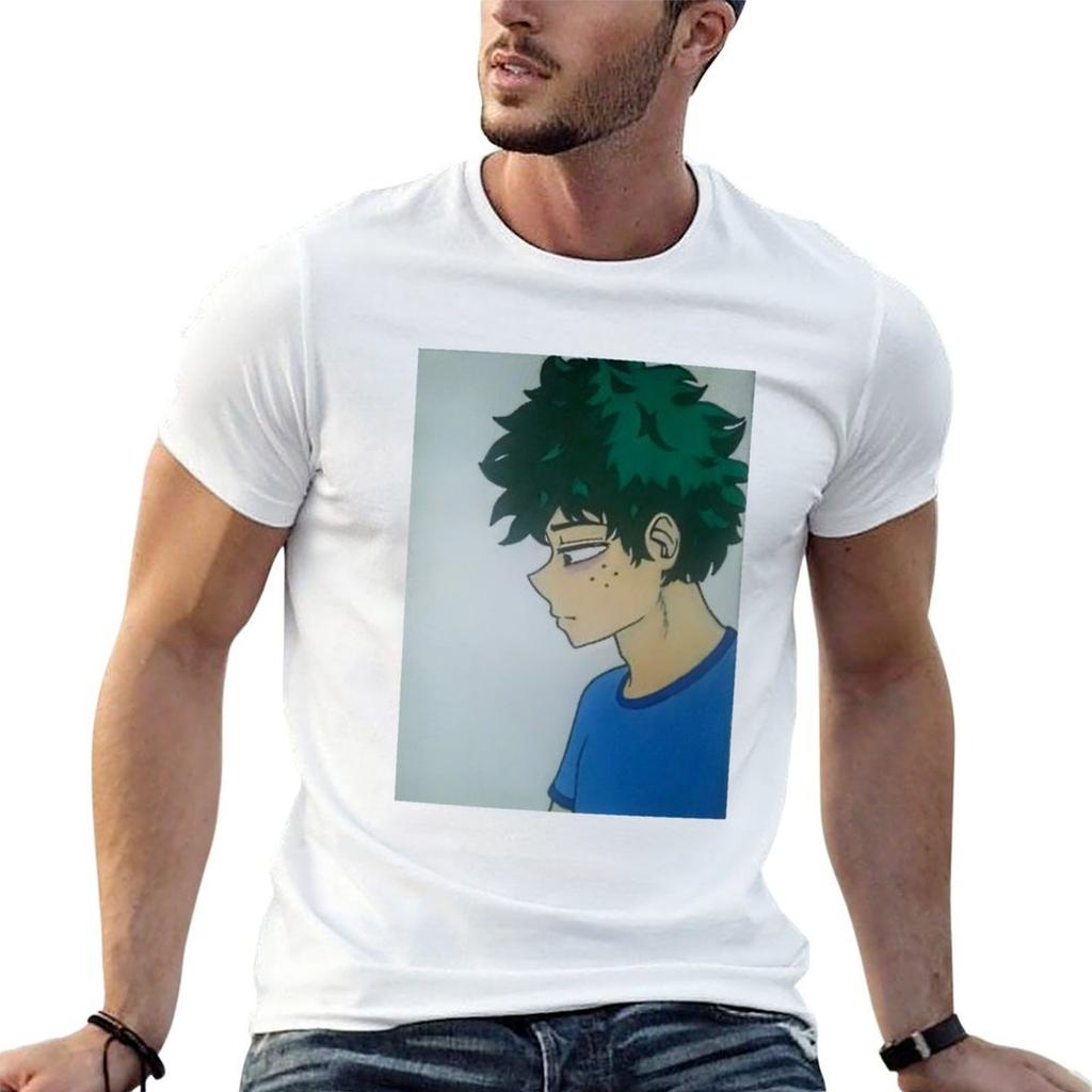 Depressed Midoriya T-Shirt Cotton T Shirts Man 100% G Man T Shirts for Men Man T Shirt Luxury T