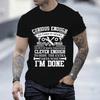 Tee T Shirts for Men Curious Enough To Take It Apart Auto Mechanic Funny Design T-shirts Short Sleeve Tops Summer Men Tshirt Tee