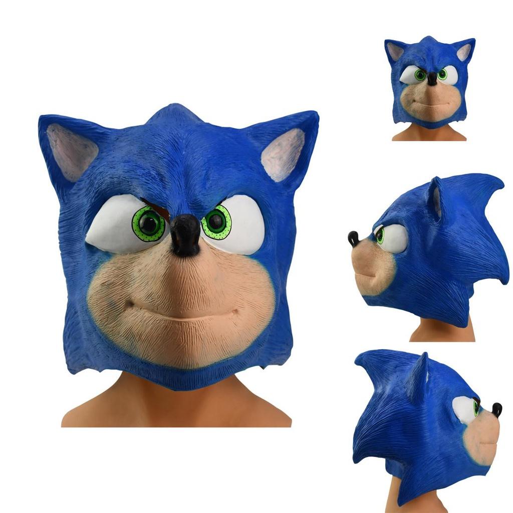 Sonic the Hedgehog Maske Realistisch und Atmungsaktiv Halloween Party Requisite