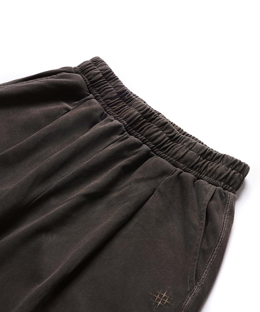 GAKKAI UNIONS Cut-Out Pigment Wide Sweatpants Brown