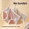 Women's Autumn Winter Woolen Patchwork Lace Mid Waist Triangle Briefs
