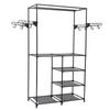 Day and Night - Day and Night Clothes Rack Steel and Black Non-woven Textile 87x44x158 Cm